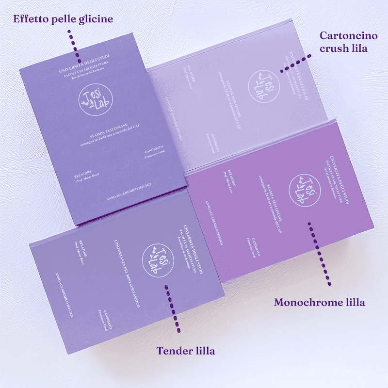 Copertina tesi lilla