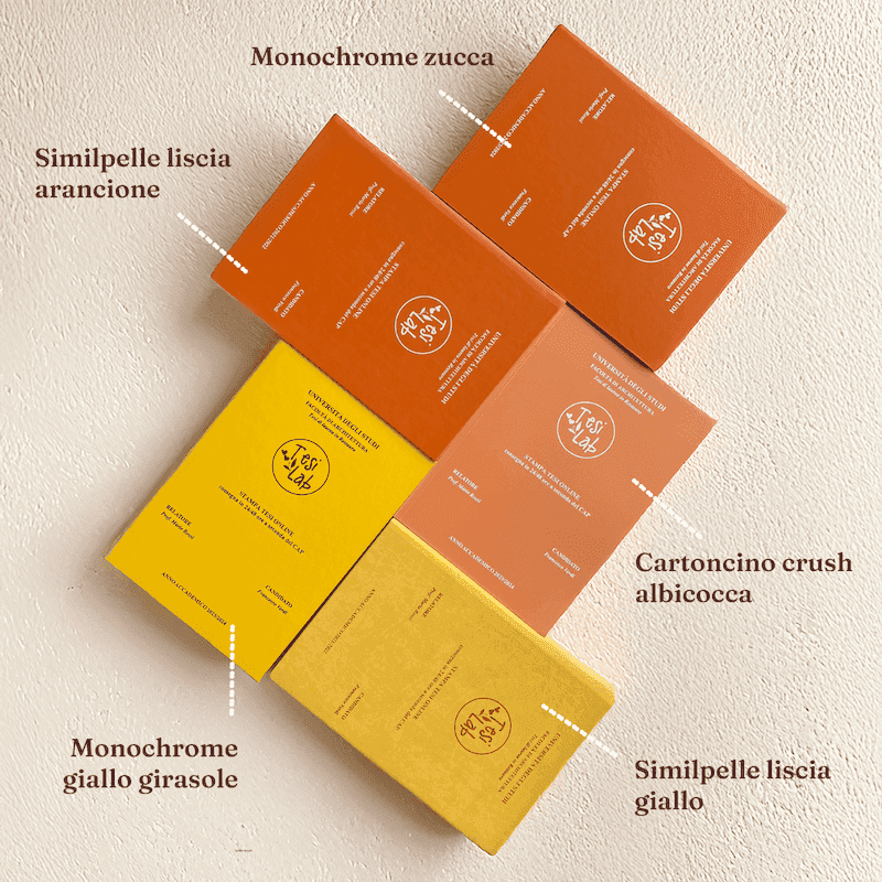 Copertina tesi gialla o arancione