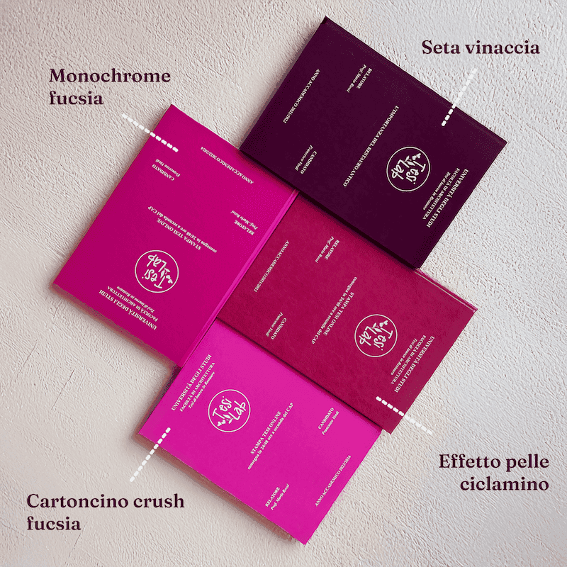 Copertina tesi fucsia