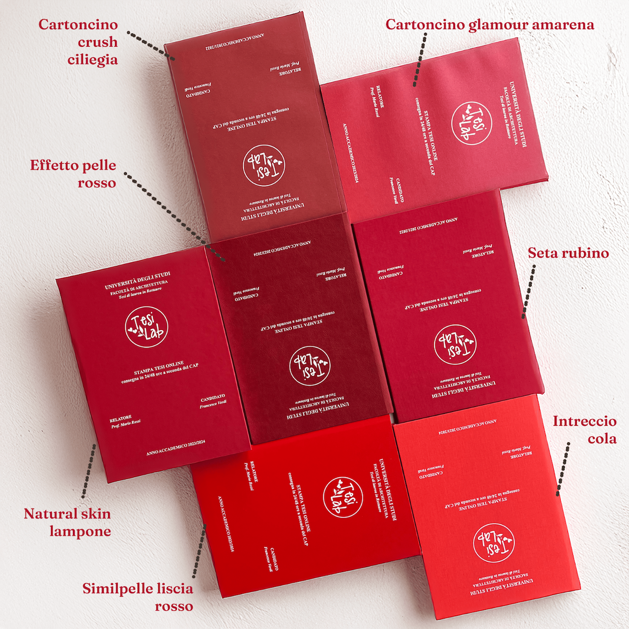 Gamma copertine rosse
